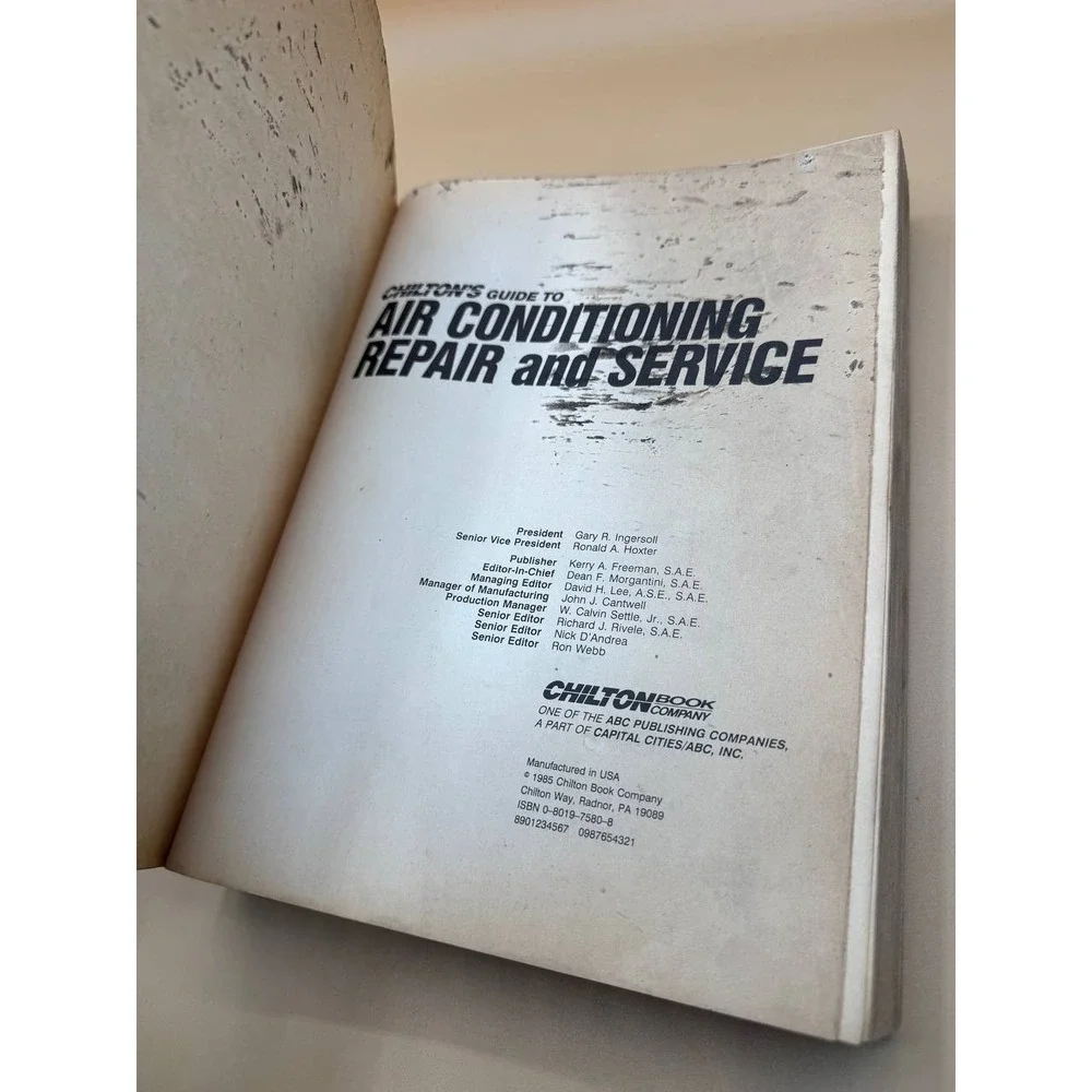 Chilton's Guide to Air Conditioning Repair & Service #7580‎ 1982-1985 Paperback